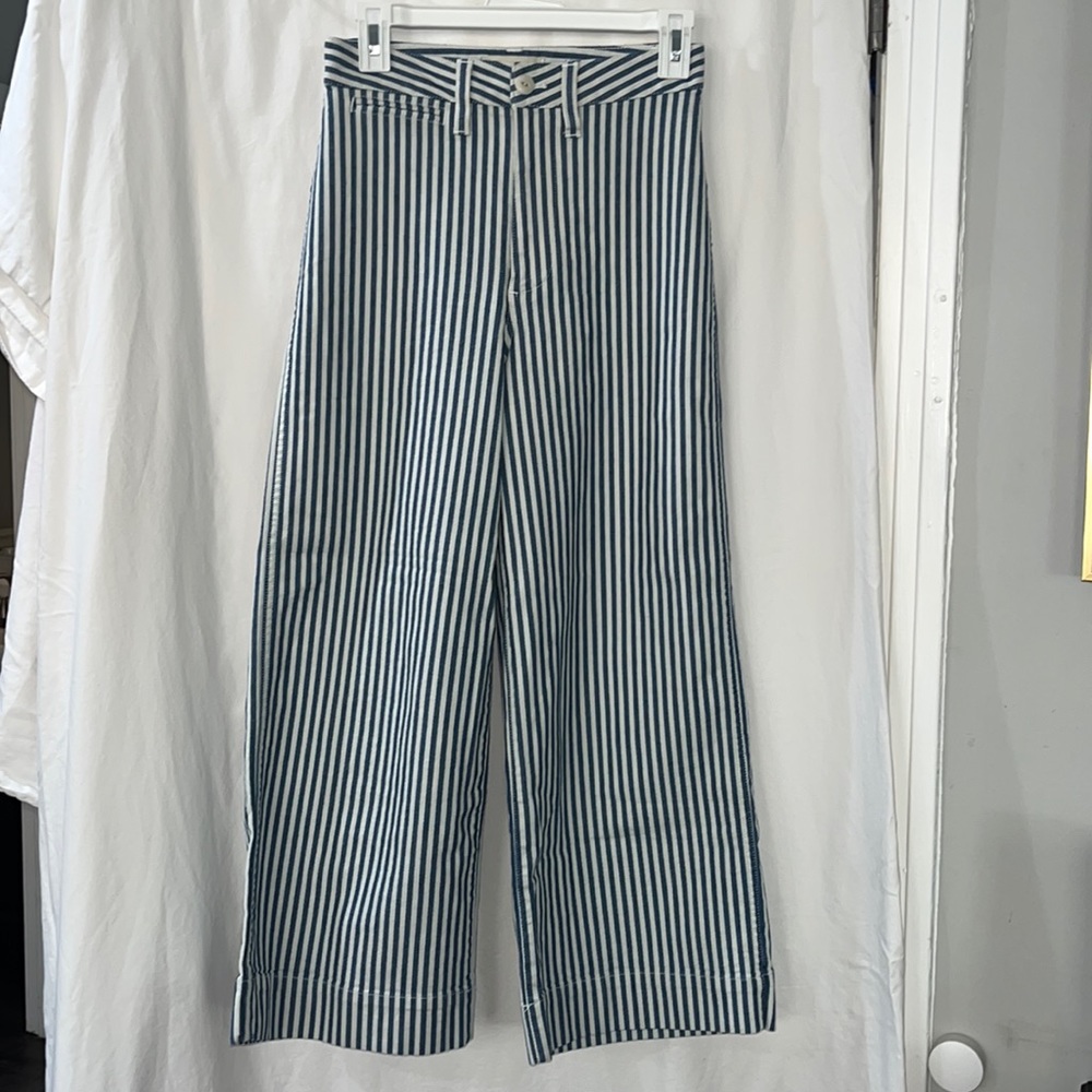 Madewell Wide Leg Pinstripe Jean